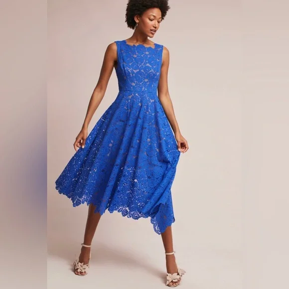 tracy reese blue lace dress Tracy Reese